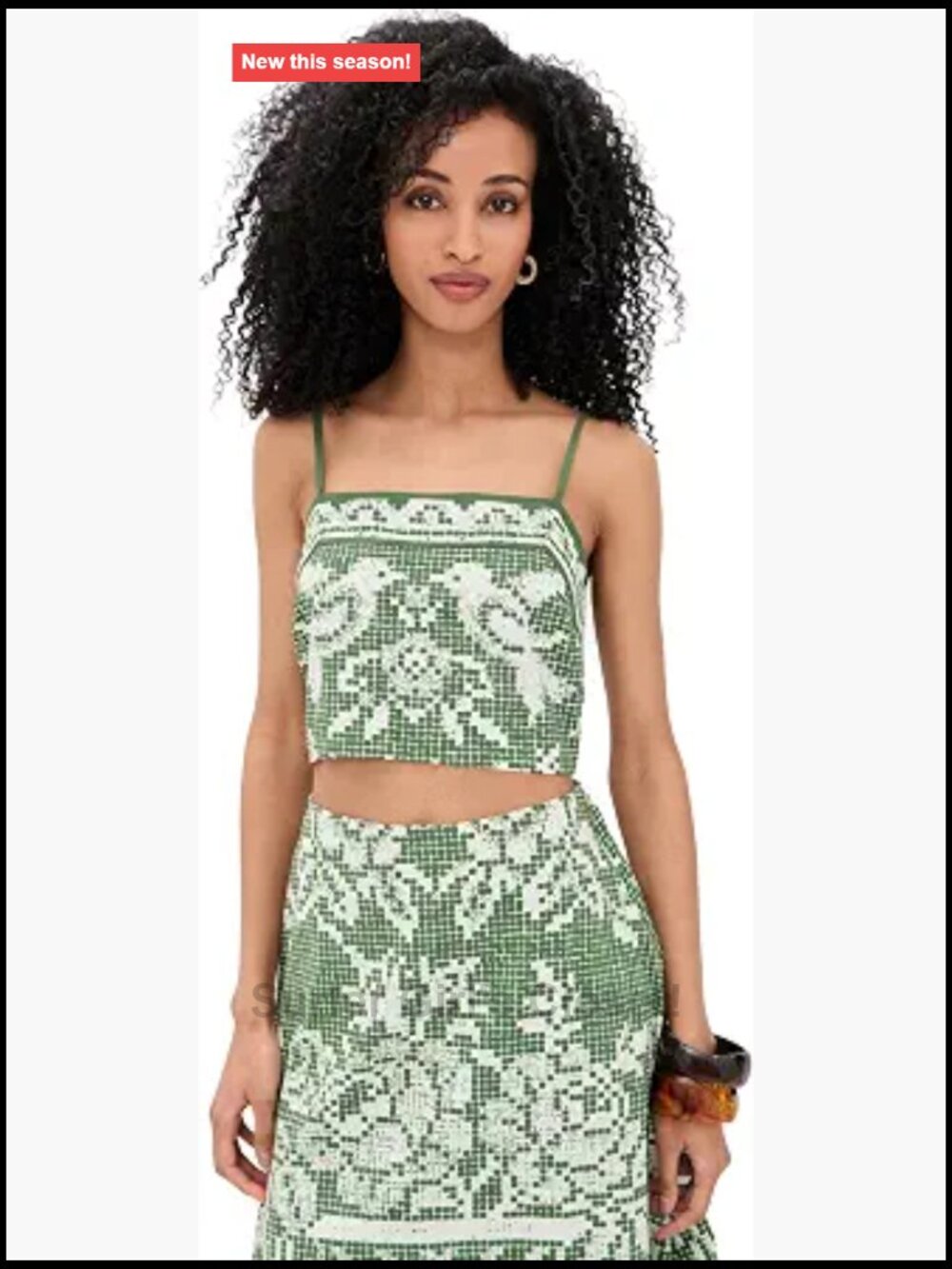 Cleobella Women's Juniper 100% Cotton Square Neck Tank Top Smocked Back